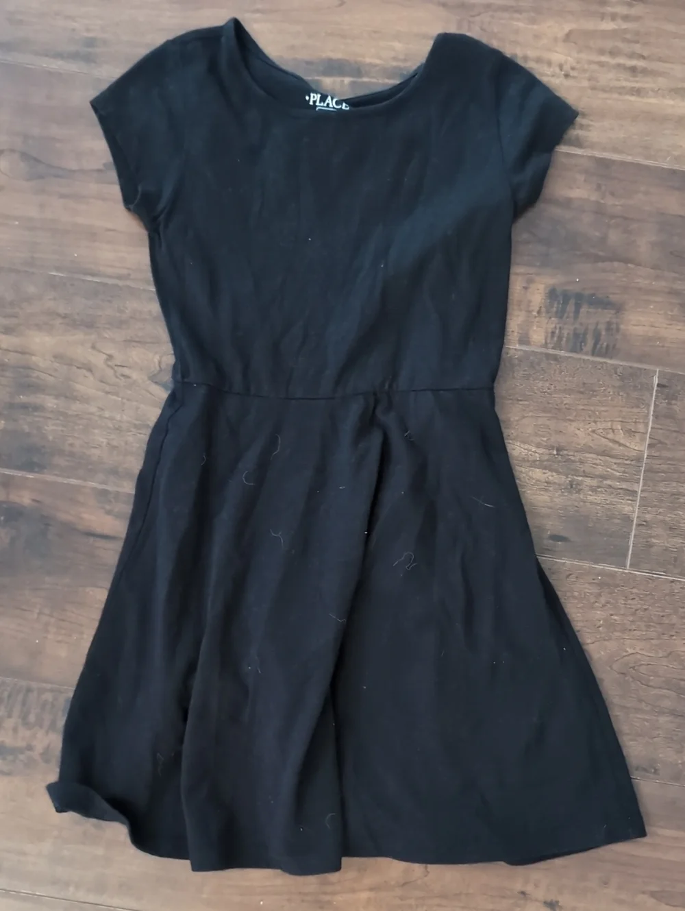 The Children's Place Black Short-Sleeve Fit & Flare Mini Dress